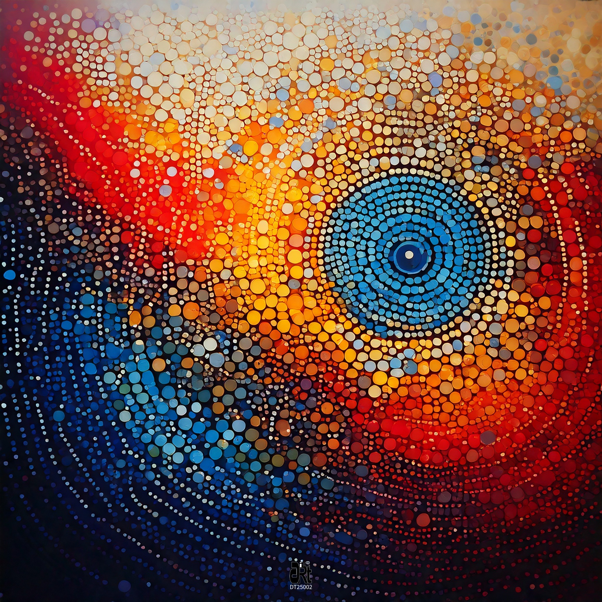 AibstrArt.com DT25002 - Colorful Dot Abstract Art AibstrArt.com DT25002 - Colorful Dot Abstract Art